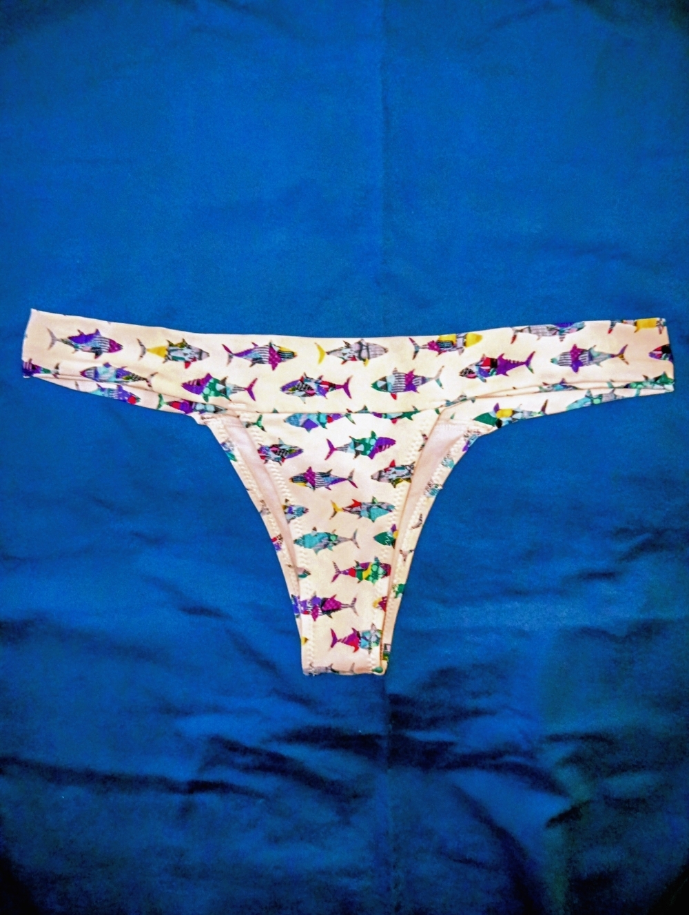 ScalesGear TrippyFish Banded Solo Bottoms. Blue/White